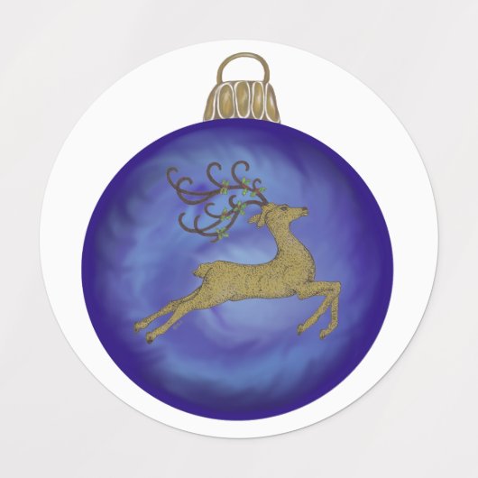 INDIGO CHRISTMAS BUBBLE ETIKETTEN (Design 1)