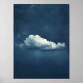 Indigo Cloud Print Moody Cloud Malerei Indigo-Wand Poster (Vorne)