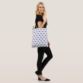 Indigo Coastal Leaf-Tasche als Geschenk Tasche (Am Model)