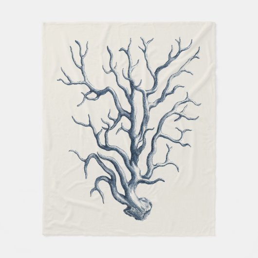 Indigo Coral Fleecedecke (Vorderseite)
