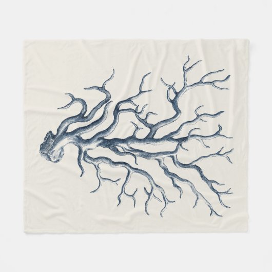 Indigo Coral Fleecedecke (Vorderseite (Horizontal))