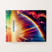 Indigo Cosmos entleash Rainbow Vibranly Lit Skies Puzzle (Horizontal)