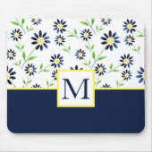 Indigo Daisy Pattern Mousepad (Vorne)