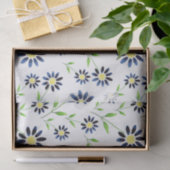 Indigo Daisy Pattern Seidenpapier (Geschenk)