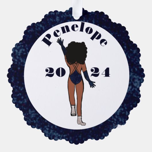 Indigo & Diamonds Dancer Ornament Card A (Rückseite)