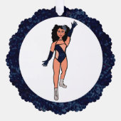 Indigo & Diamonds Dancer Ornament Card B (Vorderseite)