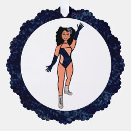 Indigo & Diamonds Dancer Ornament Card B Karte