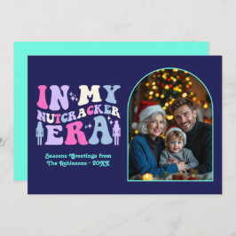 Indigo Disco In My Nutcracker Era Christmas Photo Feiertagskarte
