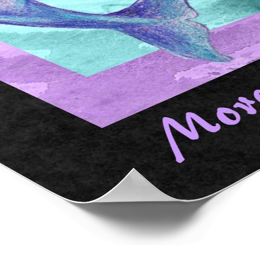 Indigo Dolphin Poster (Ecke)