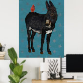 INDIGO DONKEY & KARDINAL Art Poster (Heimbüro)
