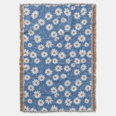 Indigo Dream Daisies Decke (Vorderseite Vertikal)