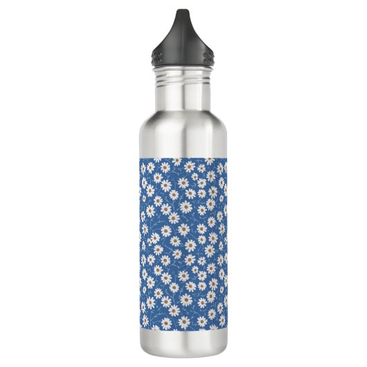 Indigo Dream Daisies Edelstahlflasche (Links)