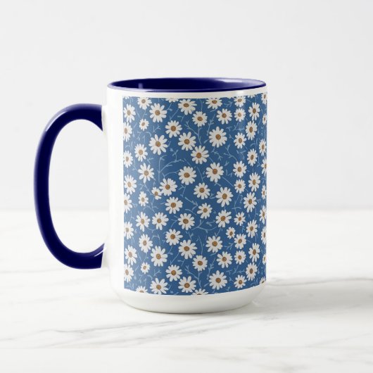 Indigo Dream Daisies Tasse (Links)