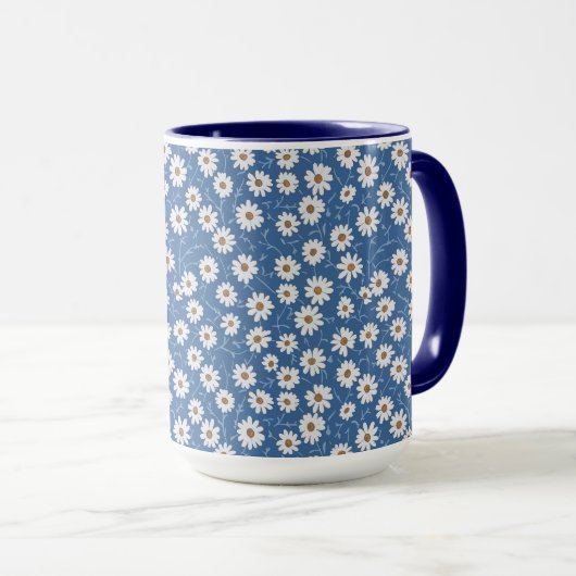 Indigo Dream Daisies Tasse (VorderseiteRechts)