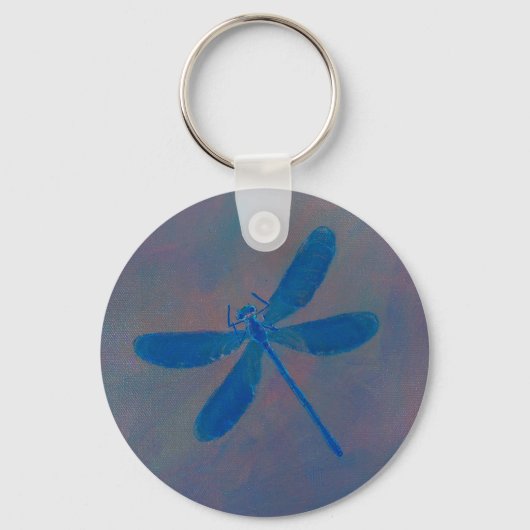 Indigo Dream Dragonfly Schlüsselanhänger (Vorderseite)
