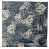 Indigo Dreams Unleashed Shibori Japanisch Fliese (Vorderseite)