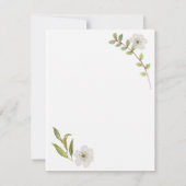 Indigo Dusty Blue Floral Wedding Details Card Einladung (Rückseite)