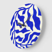 Indigo Elegance Große Wanduhr (Winkel)