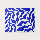 Indigo Elegance Wandteppich (Vorderseite (Horizontal))