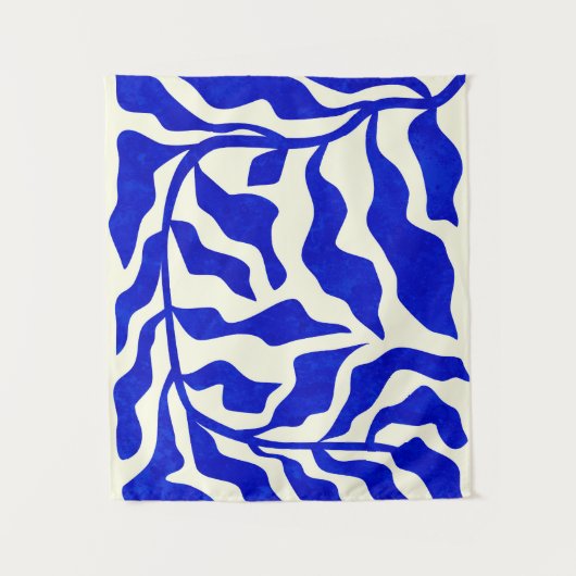 Indigo Elegance Wandteppich (Vorderseite)