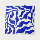 Indigo Elegance Wandteppich (Vorderseite (Horizontal))