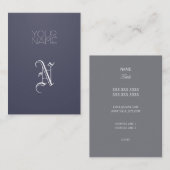 Indigo elegant visitenkarte (Vorne/Hinten)