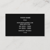 Indigo-elegantes gerahmtes Monogramm Visitenkarte (Rückseite)