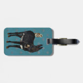 INDIGO-ESEL u. EULE Gepäckanhänger (Rückseite horizontal)