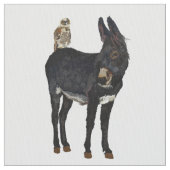 INDIGO-ESEL u. EULE Gewebe Stoff (Nahaufnahme)