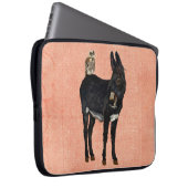 INDIGO-ESEL u. KUPFER-EULE Computer-Hülse Laptopschutzhülle (Vorne Rechts)