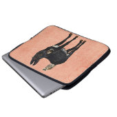 INDIGO-ESEL u. KUPFER-EULE Computer-Hülse Laptopschutzhülle (Vorne Knopf)