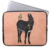 INDIGO-ESEL u. KUPFER-EULE Computer-Hülse Laptopschutzhülle (Vorderseite)