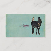 Indigo Esel und Eule Visitenkarte (Rückseite)