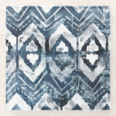 Indigo-Extraktion - geometrisch Glasuntersetzer (Vorderseite)