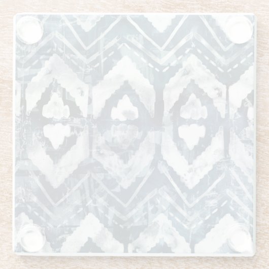 Indigo-Extraktion - geometrisch Glasuntersetzer (Rückseite)