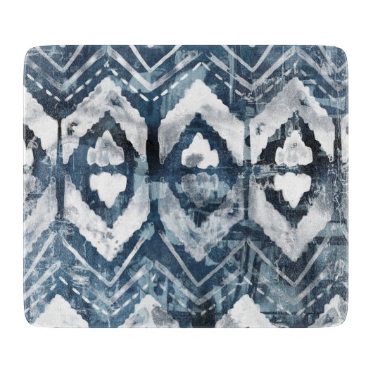 Indigo-Extraktion - geometrisch Schneidebrett (Vorderseite)