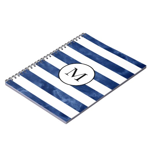 Indigo-Farbstreifen Notizblock (Linke Seite)
