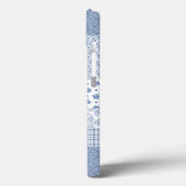 Indigo Faux Patchwork Samsung Galaxy Note 4 Hülle (Rückseite / Links)