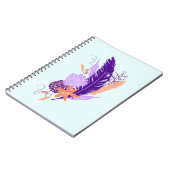 Indigo Feather Bloom Notizblock (Linke Seite)