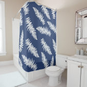 Indigo Fern Botanical Pattern Duschvorhang (Beispiel)