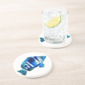 Indigo-Fisch-Untersetzer Sandstein Untersetzer (Seite)