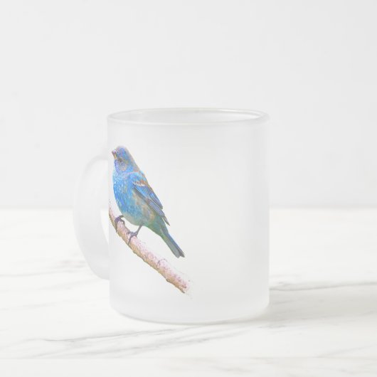 Indigo-Flaggen-Bild (Version 2) Mattglastasse (Vorderseite Links)