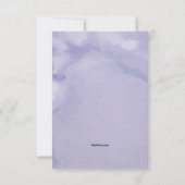 Indigo Floral Beileid Danke Karte (Rückseite)