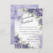 Indigo Floral Beileid Danke Karte (Vorne/Hinten)