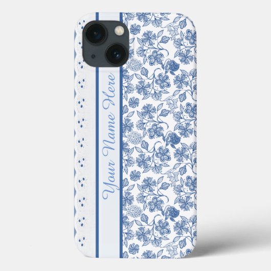 Indigo Floral Imitate Lace Samsung Galaxy Hinweis  Case-Mate iPhone Hülle (Rückseite)