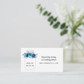 Indigo Floral Mason Jar uAwg Website-Karte Begleitkarte (Stehend Vorderseite)