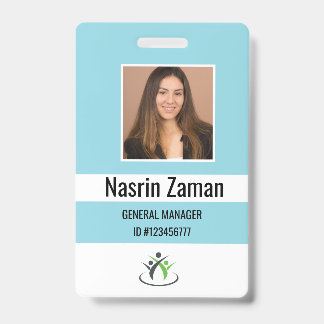 Indigo | Foto Mitarbeiter-Logo oder QR CODE-Sicher Ausweis