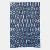 Indigo Garden Tile - Blau und Weiß Geschirrtuch (Vertikal)