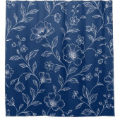 Indigo Garten Duschvorhang (Vorderseite)