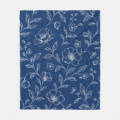 Indigo Garten Fleecedecke (Vorderseite)